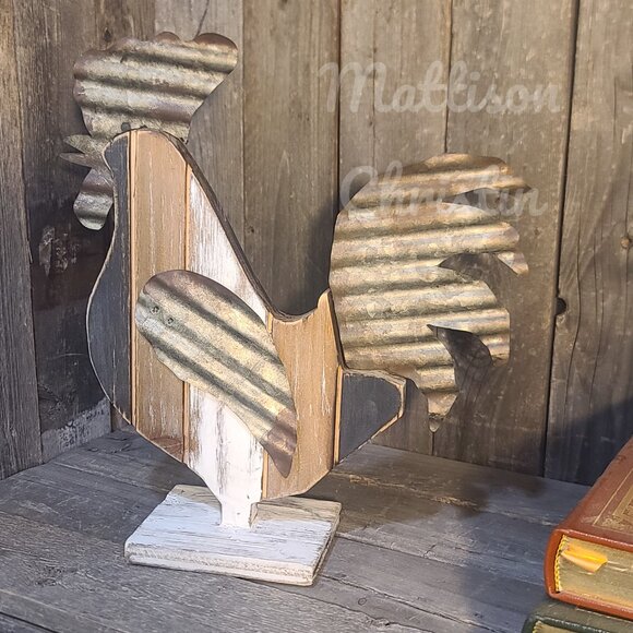 Wooden Reclaimed Rooster Decor - Picture 6 of 9
